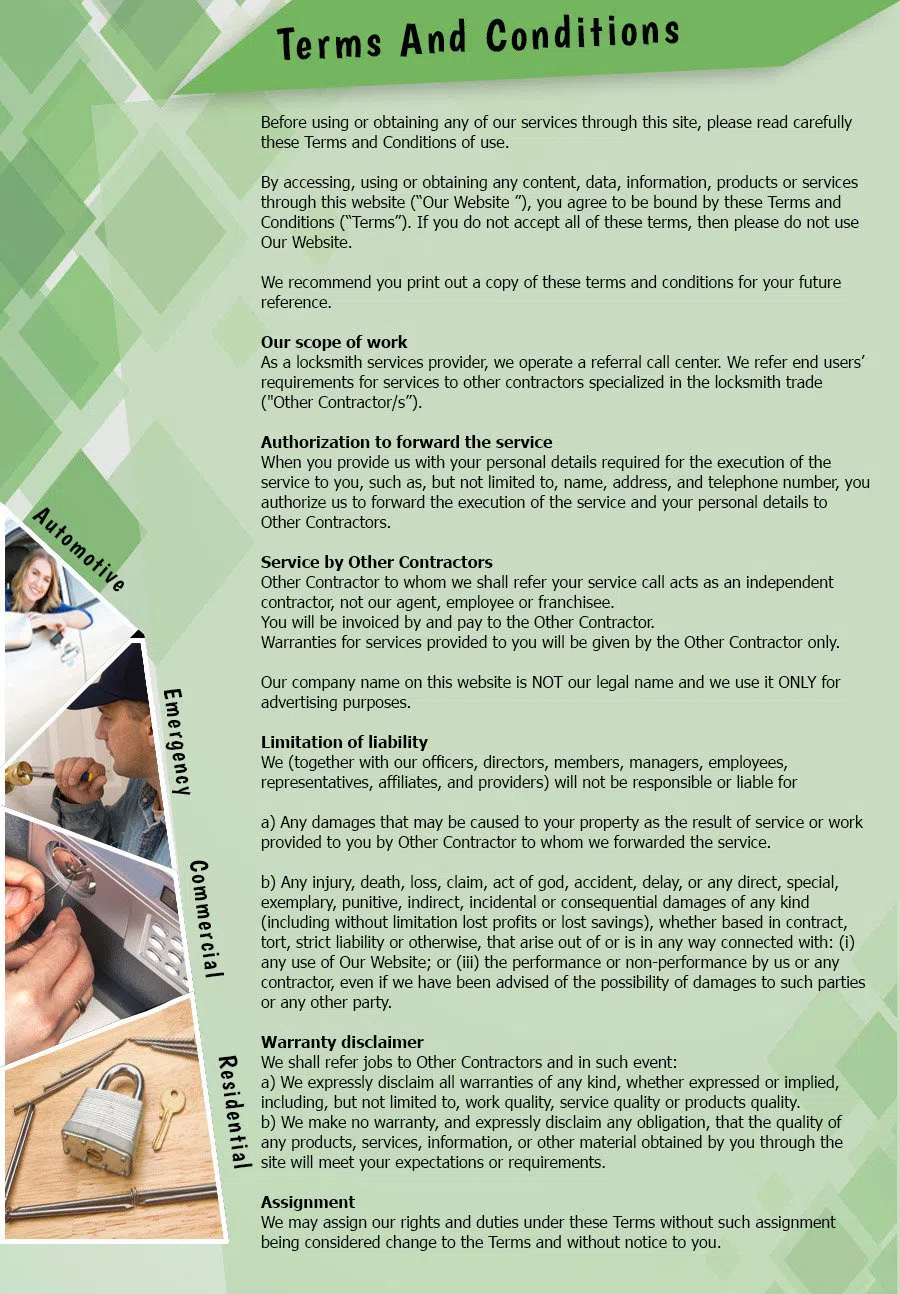 Lock Safe Services Tampa, FL 813-703-8703 - TermsAndConditions-2